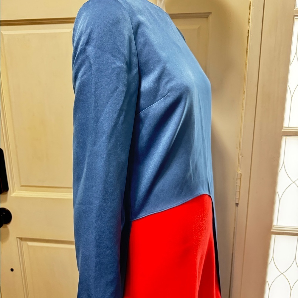 Veronica Beard Women Blue Rome High-Low Asymmetrical Tunic Top Size 2 - Picture 10 of 15